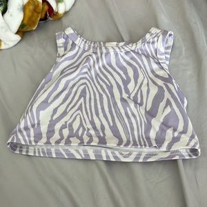 Zara zebra Print crop top